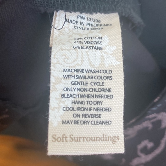 Soft Surroundings women’s plus size 1X floral paisley print stretchy pants - Picture 4 of 6